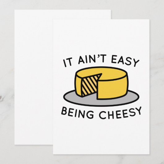 Het is niet makkelijk om kaas te zijn bedankkaart (Voorkant / Achterkant)