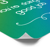 Het is niet makkelijk om menselijk donker regenboo poster (Hoek)