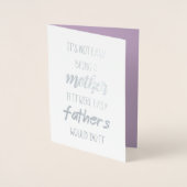 Het is niet makkelijk om moeder te zijn folie kaarten (Voorkant)