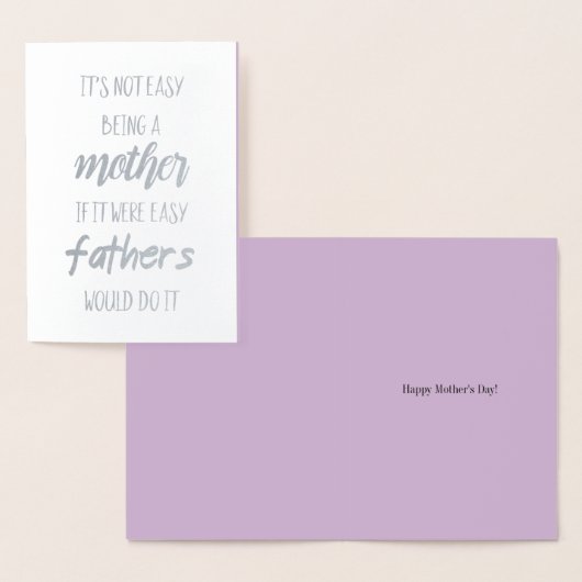 Het is niet makkelijk om moeder te zijn folie kaarten (Display)
