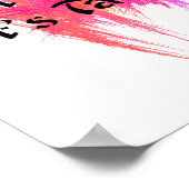 Het is niet makkelijk - Taekwondo Roze Sinaasappel Poster (Hoek)