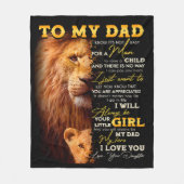 Het is niet makkelijk voor een Man om een kind op  Fleece Deken (Voorkant)