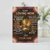 Het is niet makkelijk voor een vrouw om een kind n bedankkaart (Staand voorkant)