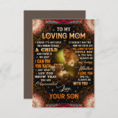 Het is niet makkelijk voor een vrouw om een kind n bedankkaart (Voorkant / Achterkant)