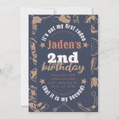 "Het is niet mijn eerste Rodeo" Cowboy 2e verjaard Kaart (Voorkant)