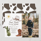 Het is niet mijn eerste Rodeo Cowboy foto 2e verja Kaart (Voorkant / Achterkant)