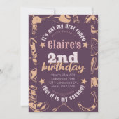 "Het is niet mijn eerste Rodeo" Cowgirl 2e verjaar Kaart (Voorkant)