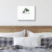 Het is niet mijn fout Kerstboom Border Collie Hond Canvas Afdruk (Insitu (Slaapkamer))