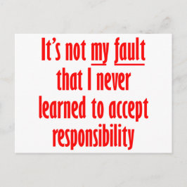 Het is niet mijn schuld briefkaart