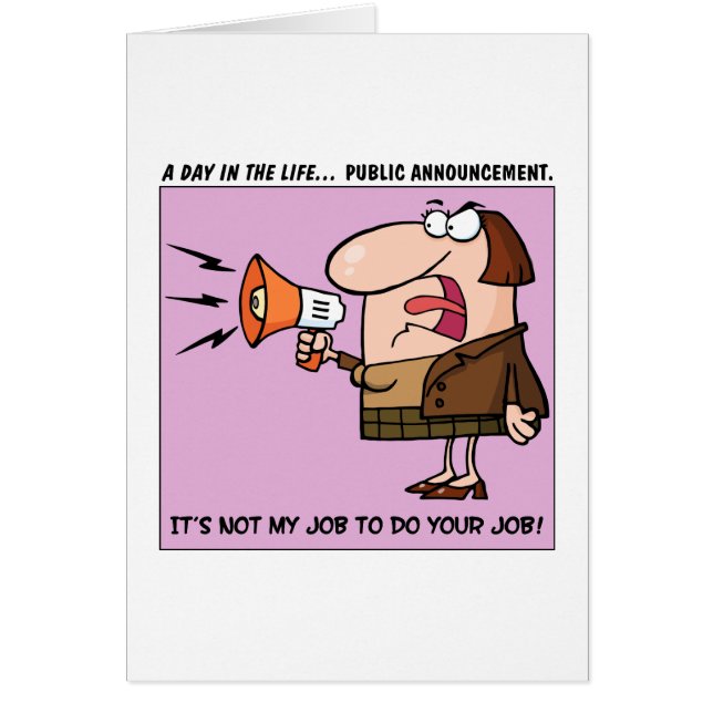 Het is niet mijn taak om uw werk te doen (Voorkant)