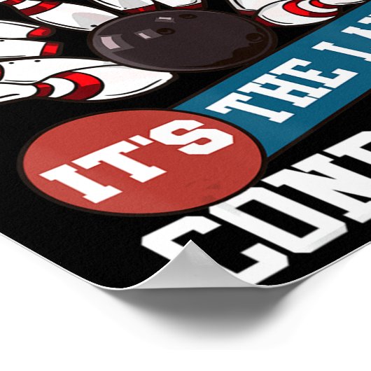 Het is niet m'n fault Lane Conditions Fun Bowling  Poster (Hoek)