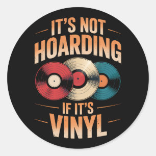 Het is niet oppotten van zijn vinyl ronde sticker