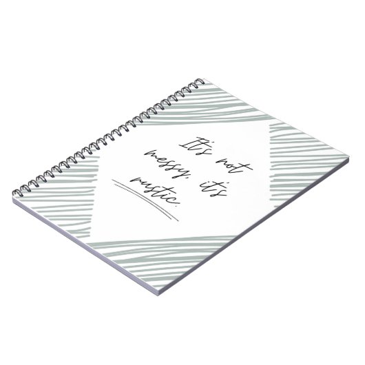 Het is niet rommelig, het is rustiek, grappig noti notitieboek (Linkerzijde)