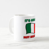 Het is niet saus grappig Italiaans pizza tombe Koffiemok (Voorkant links)