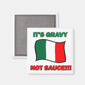 Het is niet saus grappig Italiaans pizza tombe Magneet (Voorkant / Achterkant)