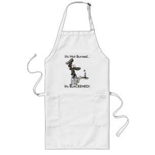 Het is niet verbrand. Het is ZWART. Lang Schort