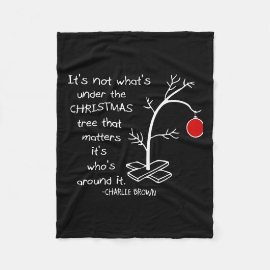 Het is niet wat er onder de boom zit fleece deken (Voorkant)