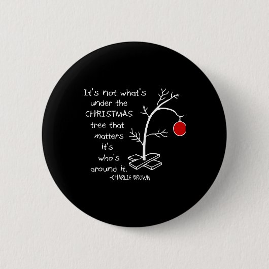 Het is niet wat er onder de boom zit ronde button 5,7 cm (Voorkant)