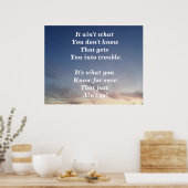 HET IS NIET WAT JE NIET WEET POSTER (Keuken)