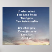 HET IS NIET WAT JE POSTER NIET WEET (Voorkant)