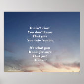 HET IS NIET WAT JE POSTER NIET WEET (Voorkant)