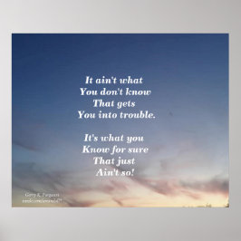 HET IS NIET WAT JE POSTER NIET WEET