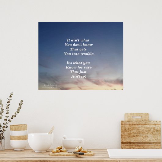 HET IS NIET WAT JE POSTER NIET WEET (Keuken)