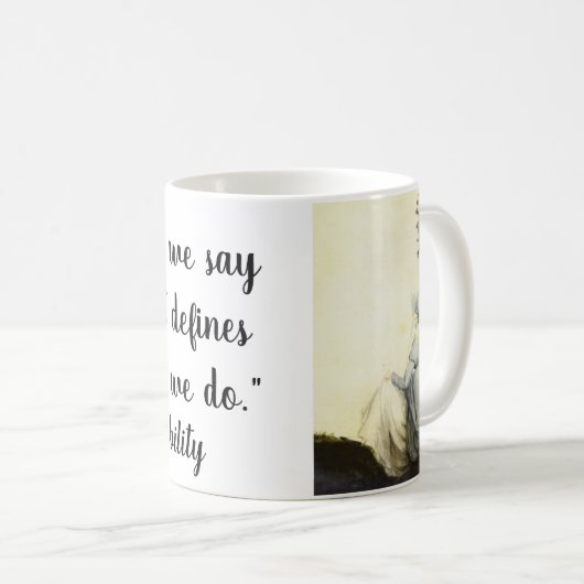 "Het is niet wat wij zeggen of denken dat bepaalt Koffiemok (Voorkant rechts)