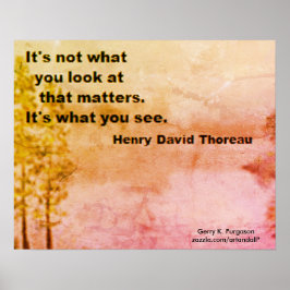 HET IS NIET WAT Y0U NAAR THOREAU ZIET POSTER