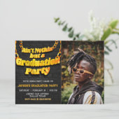 Het is niets anders dan een afstudeerfeest met fot kaart (Staand voorkant)