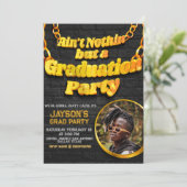 Het is niets anders dan een afstudeerfeest met fot kaart (Staand voorkant)