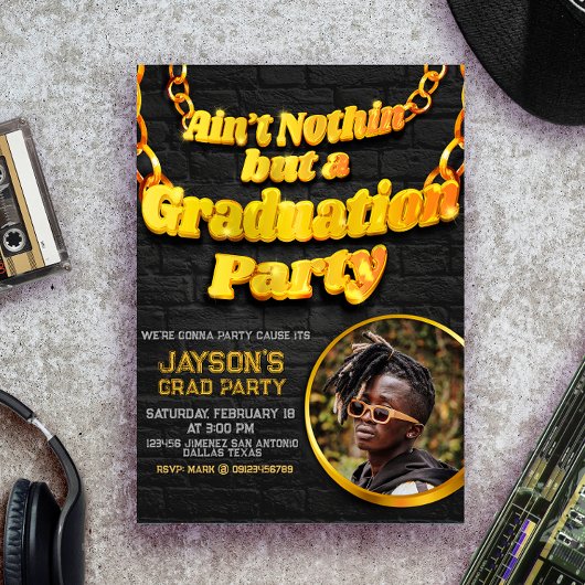 Het is niets anders dan een afstudeerfeest met fot kaart