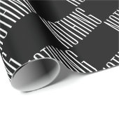 Het is niets grappigs minimalistische zwart-witte  cadeaupapier (Rol Hoek)