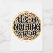 Het is niets om te Draag Voedselcontainer Etiket (Enkel label)