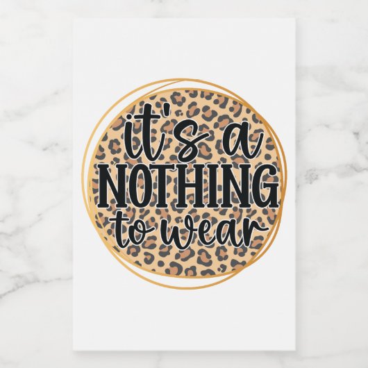 Het is niets om te Draag Voedselcontainer Etiket (Enkel label)