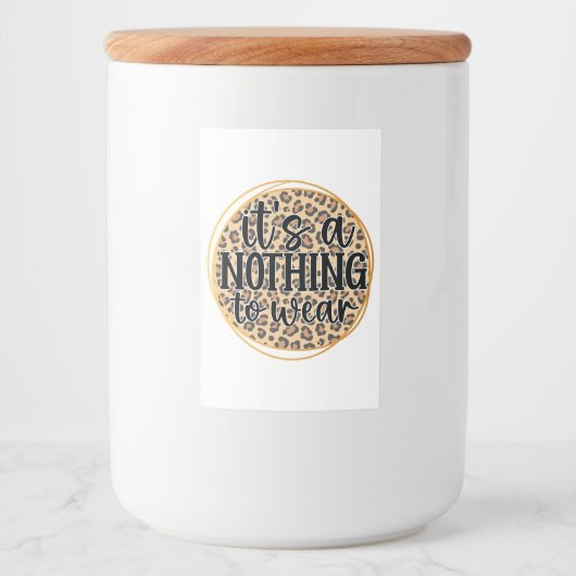 Het is niets om te Draag Voedselcontainer Etiket (Voorkant)