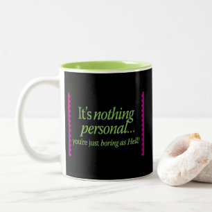 Het is niets persoonlijks Blk BG Tweekleurige Koffiemok