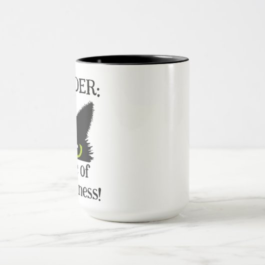 Het is niets van je werk! Zwarte kat Mok (Midden)