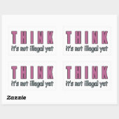 Het is nog niet illegaal rechthoekige sticker (Vel)