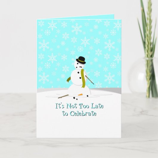 Het is nog niet te laat bedankkaart (Voorkant)