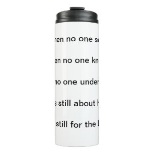 Het is nog steeds voor de Heer Thermosbeker