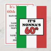 Het is Nonna's 60ste verjaardag Italiaanse vlag In Kaart (Voorkant / Achterkant)