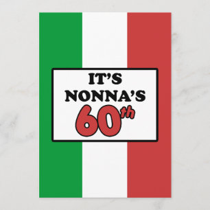 Het is Nonna's 60ste verjaardag Italiaanse vlag In Kaart