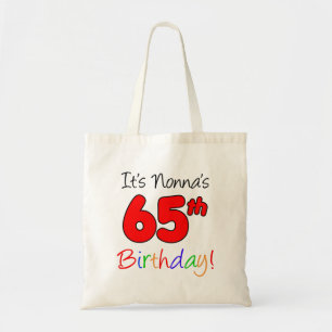 Het is Nonna's 65e Birthday Fun en kleurrijk Tas