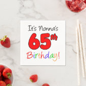 Het is Nonna's 65e verjaardag Fun Napkins Servet (Insitu)