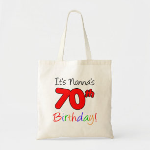Het is Nonna's 70e verjaardag Leuk en kleurrijk Ta Tote Bag