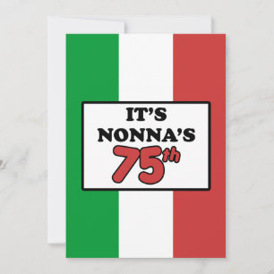 Het is Nonna's 75e verjaardag Italiaanse vlag Invi Kaart