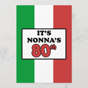 Het is Nonna's 80ste verjaardag Italiaanse vlag In Kaart