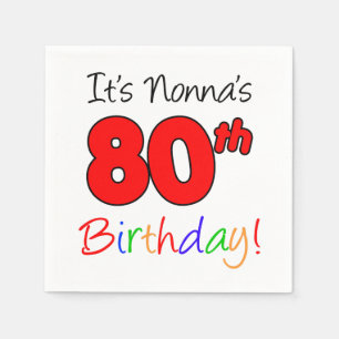 Het is Nonna's 80ste verjaardag Napkins Servet