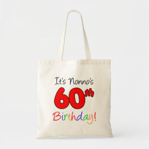 Het is Nonno's 60ste Birthday Fun en kleurrijk Tas